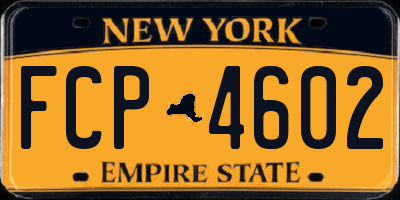 NY license plate FCP4602