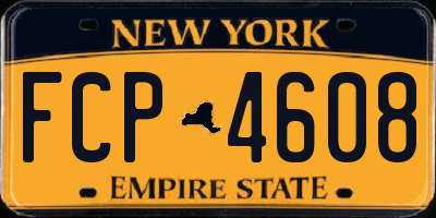 NY license plate FCP4608