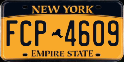 NY license plate FCP4609