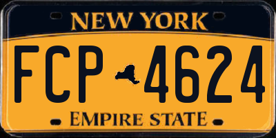 NY license plate FCP4624