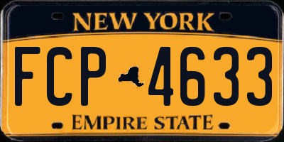 NY license plate FCP4633