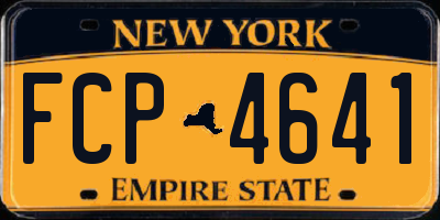 NY license plate FCP4641