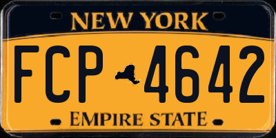 NY license plate FCP4642