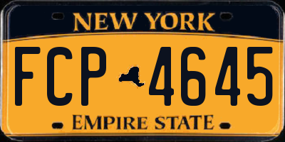 NY license plate FCP4645