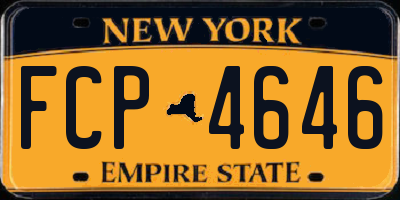 NY license plate FCP4646