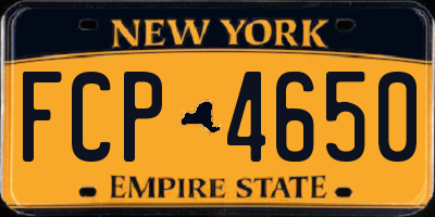 NY license plate FCP4650