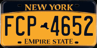 NY license plate FCP4652