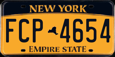 NY license plate FCP4654