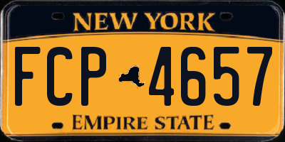 NY license plate FCP4657