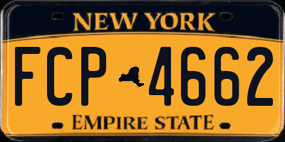 NY license plate FCP4662