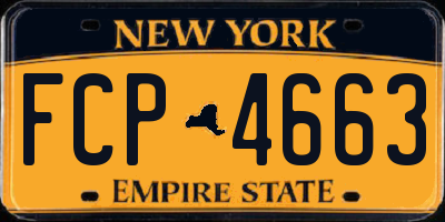 NY license plate FCP4663