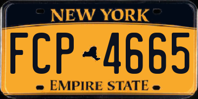 NY license plate FCP4665