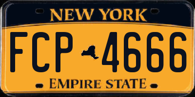 NY license plate FCP4666
