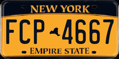 NY license plate FCP4667
