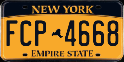 NY license plate FCP4668