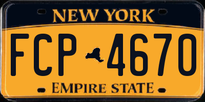 NY license plate FCP4670