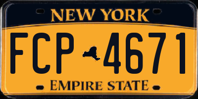 NY license plate FCP4671