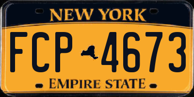 NY license plate FCP4673