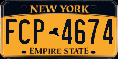 NY license plate FCP4674