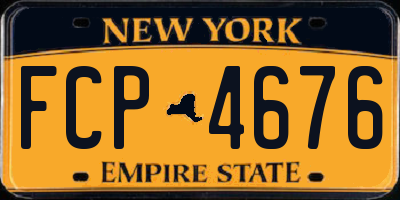 NY license plate FCP4676