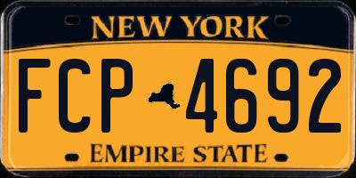 NY license plate FCP4692