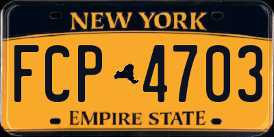NY license plate FCP4703