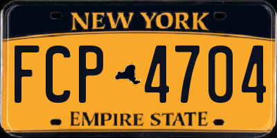 NY license plate FCP4704