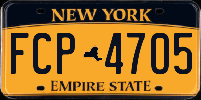 NY license plate FCP4705