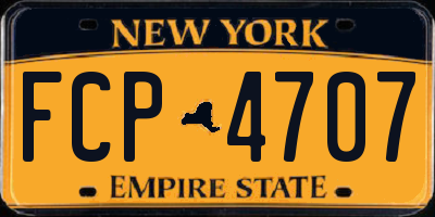 NY license plate FCP4707