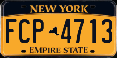 NY license plate FCP4713