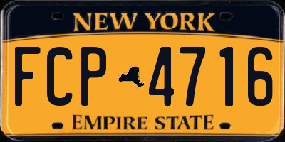 NY license plate FCP4716