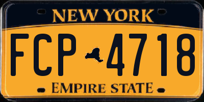 NY license plate FCP4718
