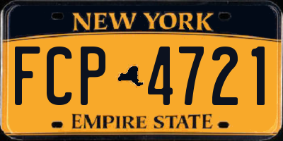 NY license plate FCP4721