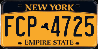NY license plate FCP4725