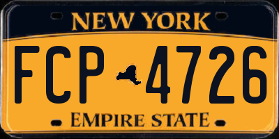 NY license plate FCP4726