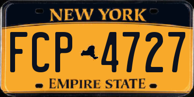 NY license plate FCP4727