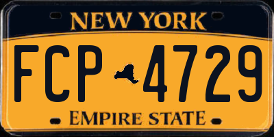 NY license plate FCP4729
