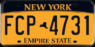 NY license plate FCP4731