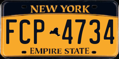 NY license plate FCP4734