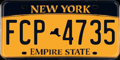 NY license plate FCP4735