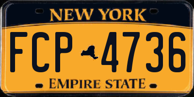 NY license plate FCP4736