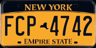 NY license plate FCP4742