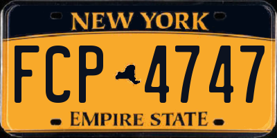 NY license plate FCP4747