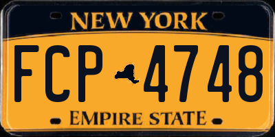 NY license plate FCP4748