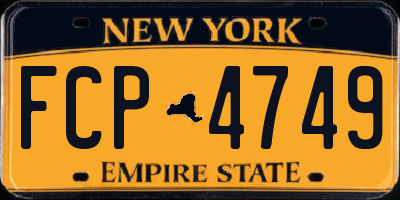 NY license plate FCP4749