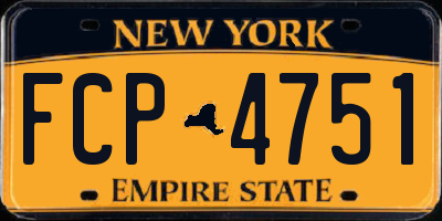 NY license plate FCP4751