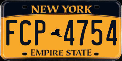 NY license plate FCP4754