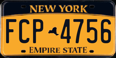 NY license plate FCP4756