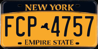 NY license plate FCP4757