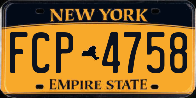 NY license plate FCP4758